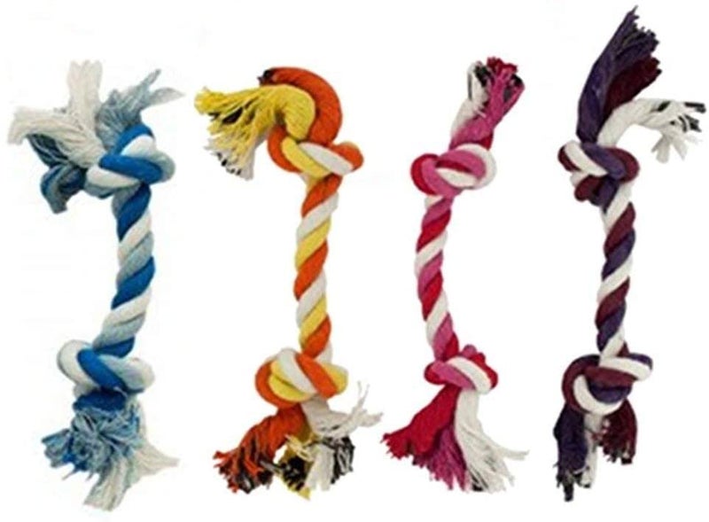 Knivel Puppy Rope Toys for Small Dogs - Puppy Teething Toys - Knots Dog Toy for Smart Newborn Pet and High Active Puppies - Doggy Mini Dental Pack of 4 - Image 1
